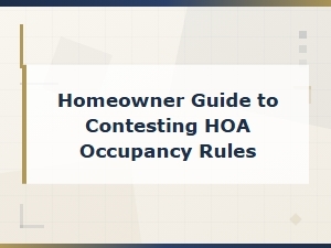 How to Appeal Hoa Occupancy Rules as a Homeowner