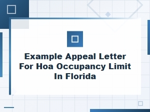 Florida Hoa Occupancy Limit Appeal Letter Template