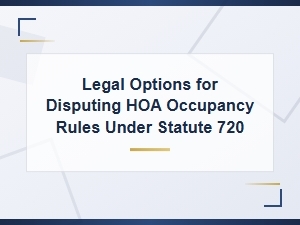 Disputing Hoa Occupancy Rules Under Florida Statute 720