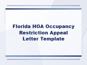 Florida Hoa Occupancy Restriction Appeal Letter Template