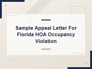 Win Your Florida Hoa Occupancy Violation Appeal